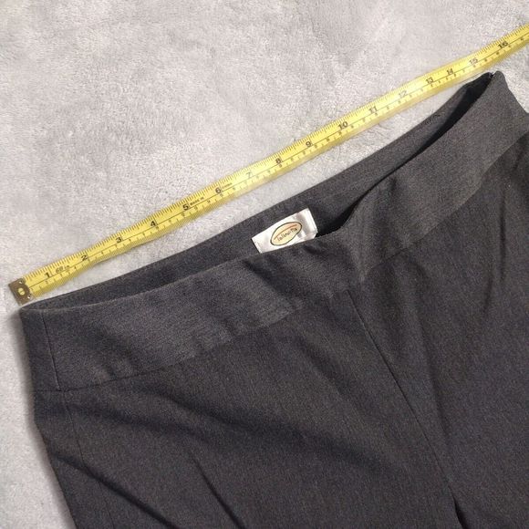 Trousers Dress Pants Stretch Wide Careers Grey Side Zipper Size 10 Talbots - Picture 8 of 11